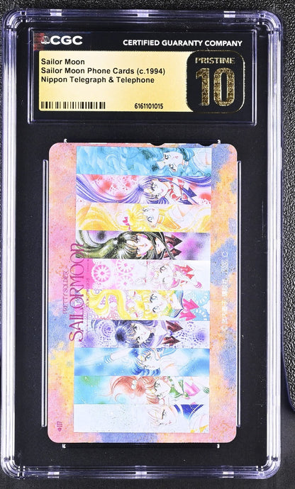 1993 Sailor Moon Phone Card Nippon Telegraph Sailor Team CGC Pristine 10 (POP 1)