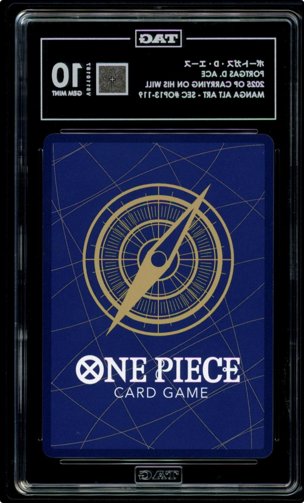 2025 One Piece OP13-119 Portgas D Ace Manga Alternate Art  Japanese TAG 10