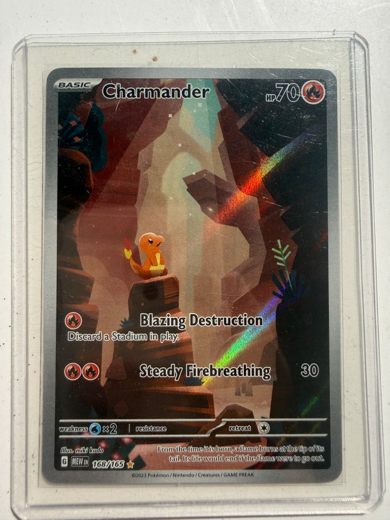 Pokemon Charmander 168/165  Illustration Rare SV: Scarlet & Violet 151 NM-