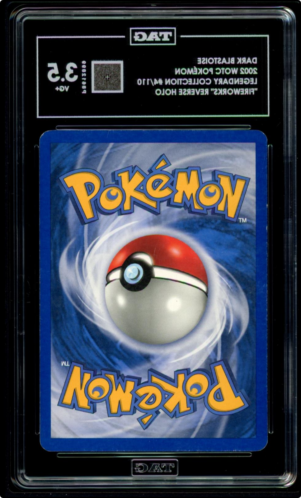 2002 Dark Blastoise Legendary Card Reverse Holo 4/110 TAG 3.5