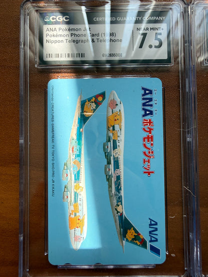 1998 2000 1999 Pokemon Japanese ANA Phone Card Pikachu Airlines Lot CGC 7 8 8.5