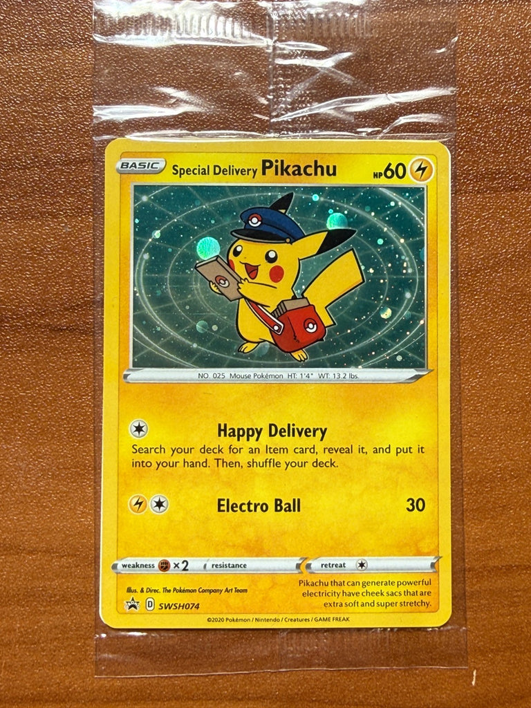 SEALED Pokémon Special Delivery Pikachu SWSH074 Promo Holo Sword & Shield
