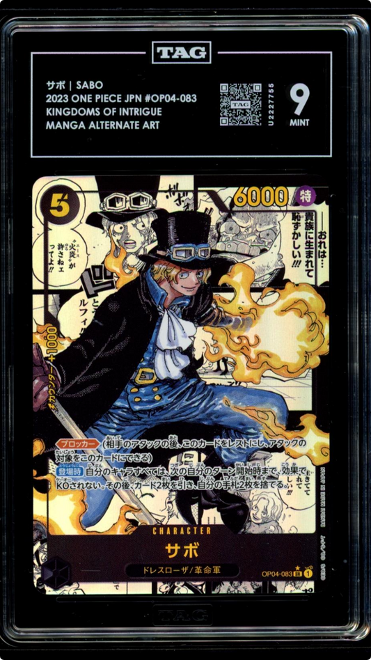 Sabo Manga Rare TAG 9 Super Parallel OP04-083 Japanese One Piece TCG Kingdom #2