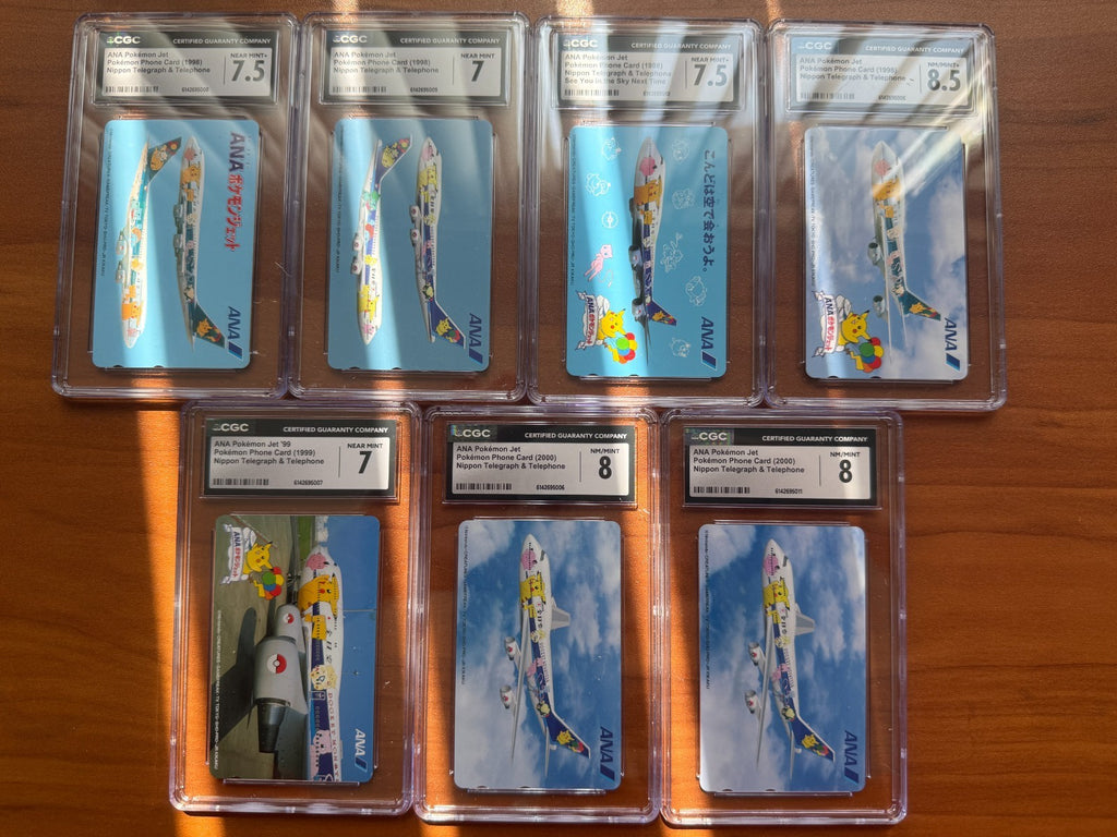 1998 2000 1999 Pokemon Japanese ANA Phone Card Pikachu Airlines Lot CGC 7 8 8.5