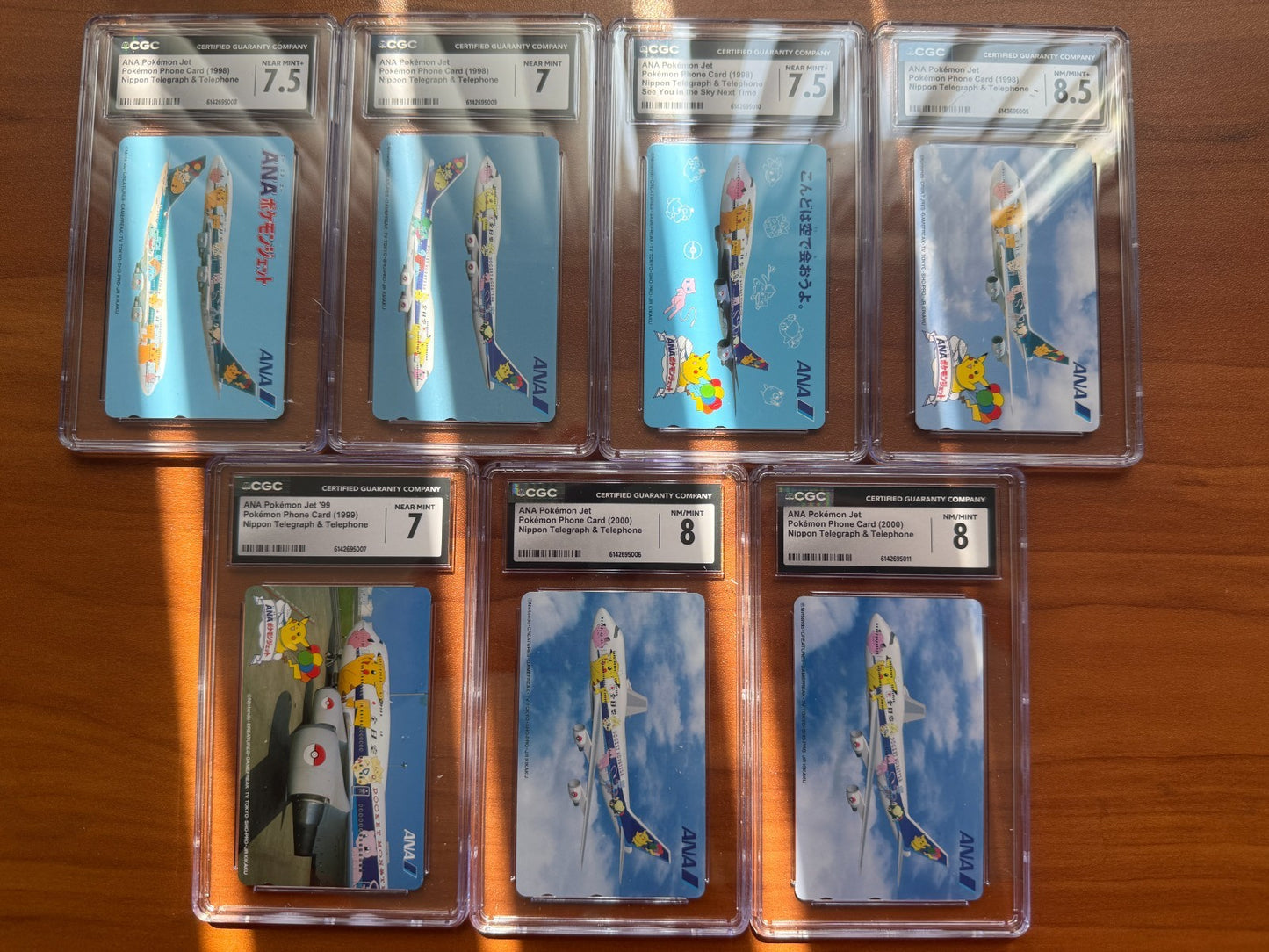 1998 2000 1999 Pokemon Japanese ANA Phone Card Pikachu Airlines Lot CGC 7 8 8.5