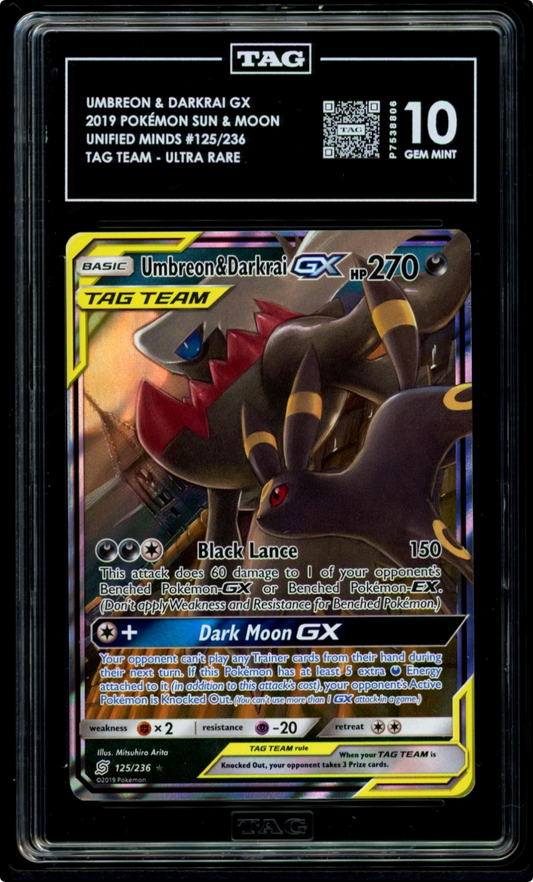 TAG 10 Umbreon & Darkrai GX TAG TEAM Sun & Moon: Unified Minds #125/236