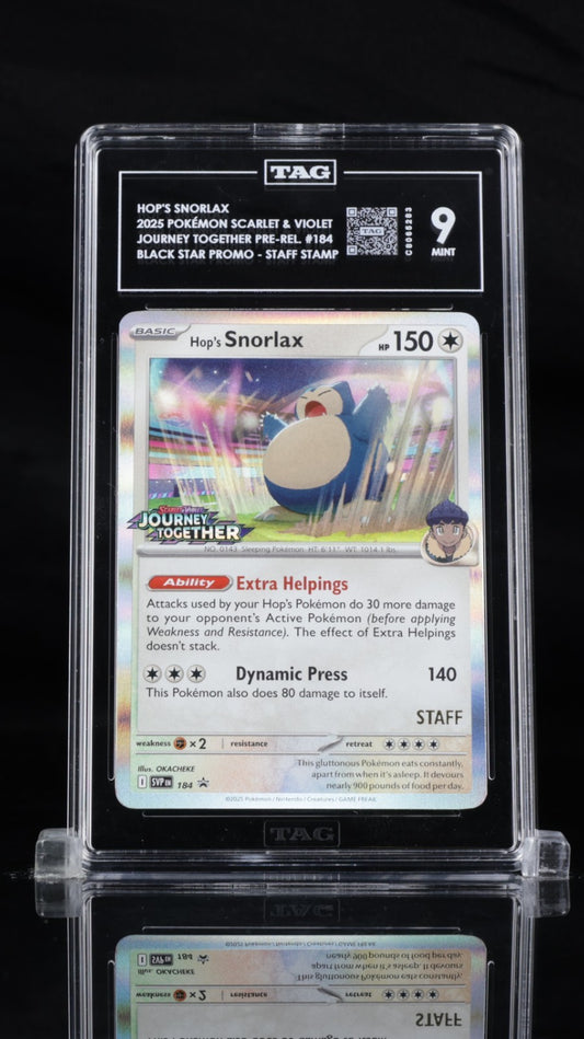 TAG 9 Hop's Snorlax Jtg Prerelease-Staff 184 2025 Pokemon SVP Promo