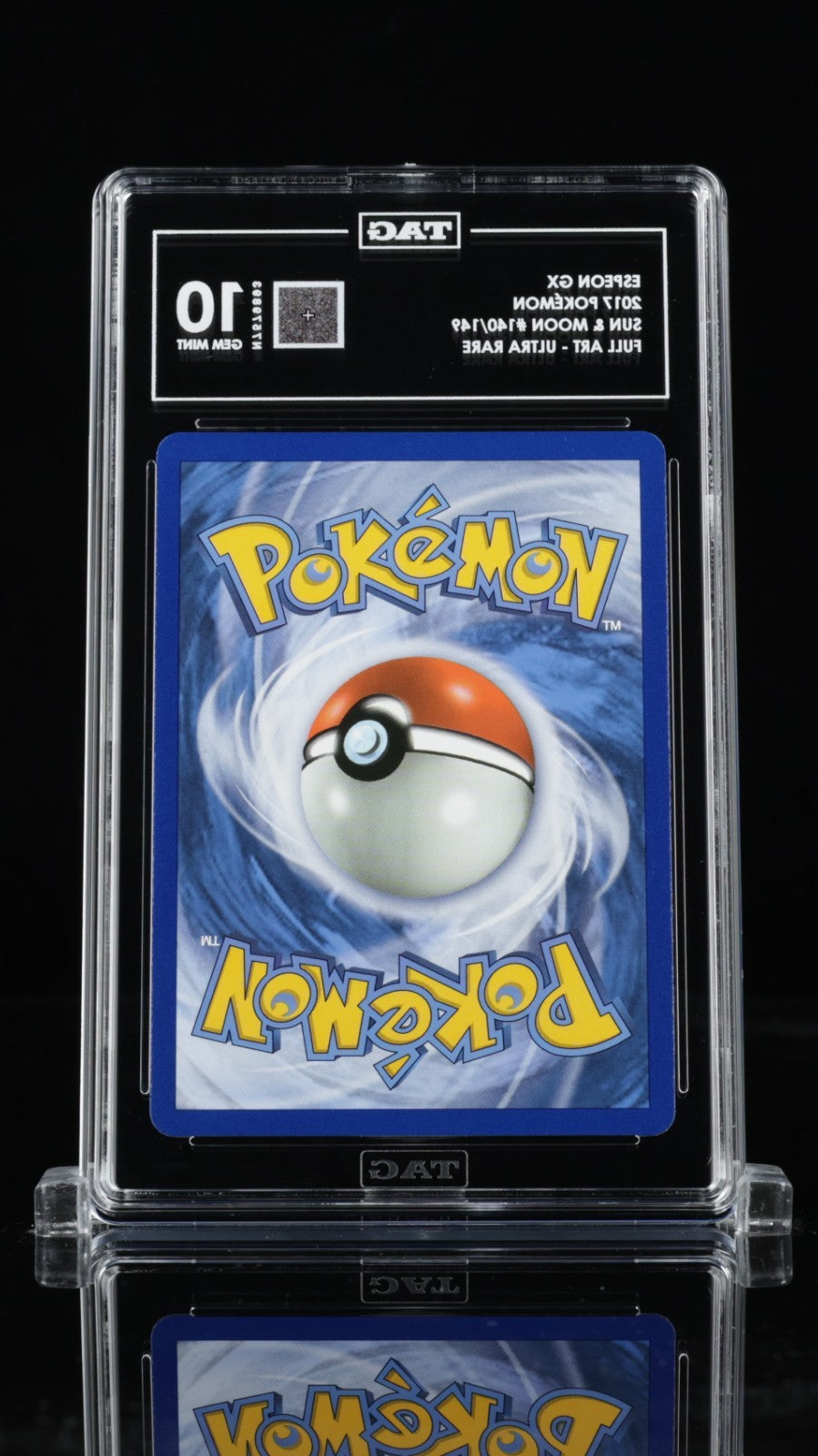 2017 POKEMON SUN & MOON #140 FULL ART/ESPEON GX TAG 10