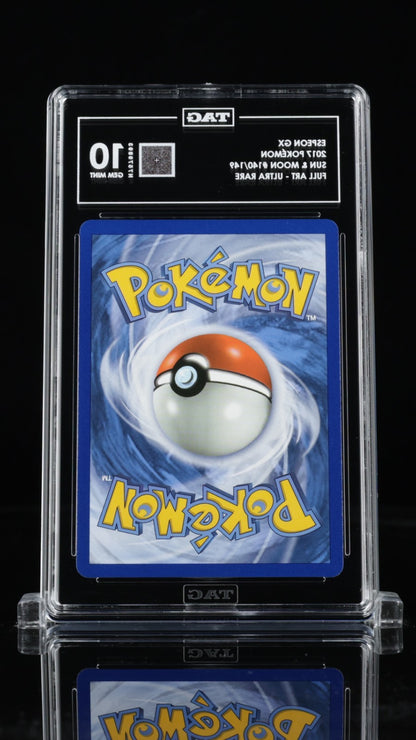 2017 POKEMON SUN & MOON #140 FULL ART/ESPEON GX TAG 10