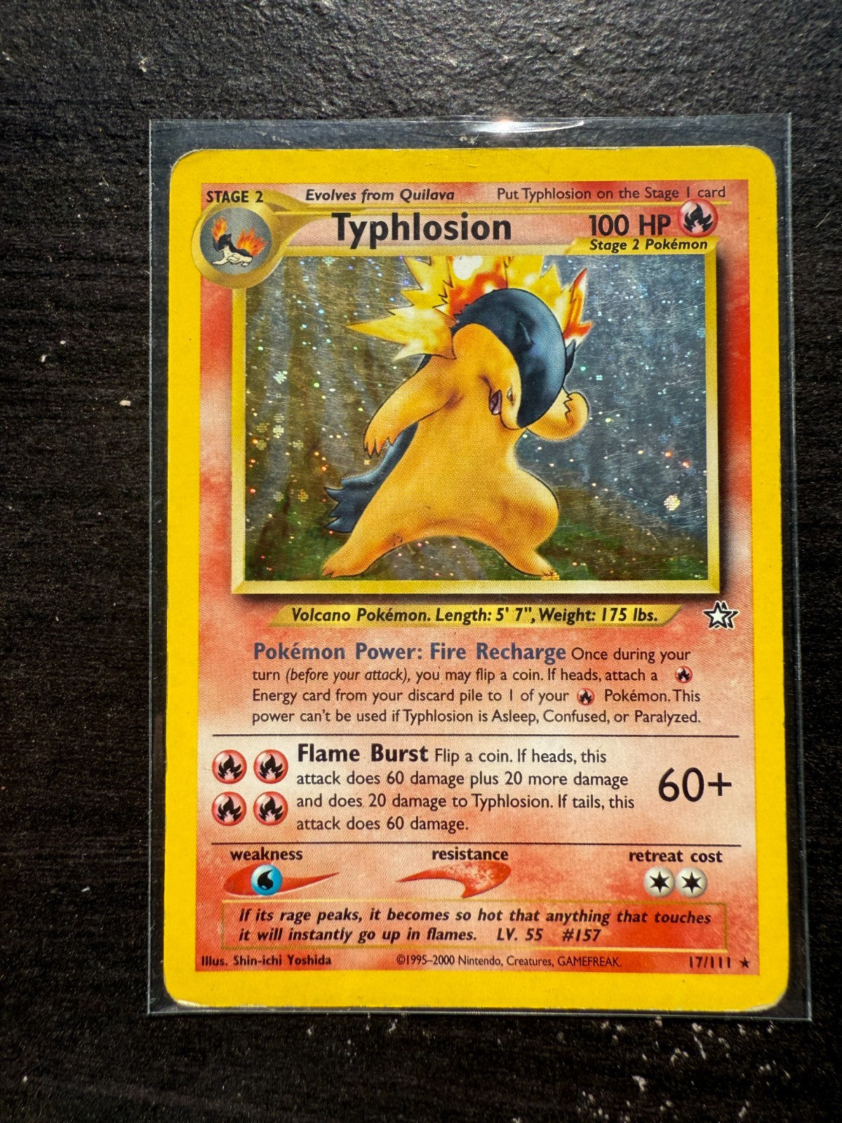 Typhlosion 17/111 - Heavily Played - Neo Genesis - Vintage Holo Pokemon