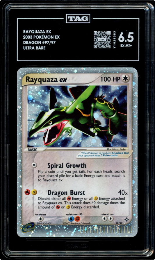 Pokemon Rayquaza EX Dragon Holo 97/97 TAG 6.5