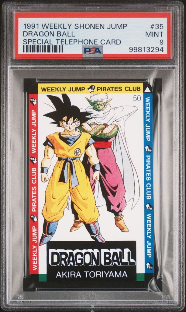 Dragon Ball Telephone Phone Card 1991 Weekly Jump Son Goku Akira Toriyama PSA 9
