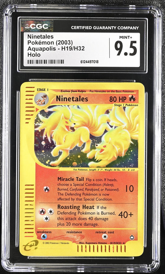 2003 Pokemon Ninetales Aquapolis Holo Rare #H19 CGC 9.5
