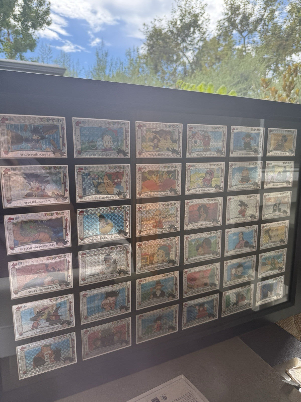 36 Vintage Compete Set 2001 Dragon Ball Terebi Denwa LP-MP Goku Framed Bandai