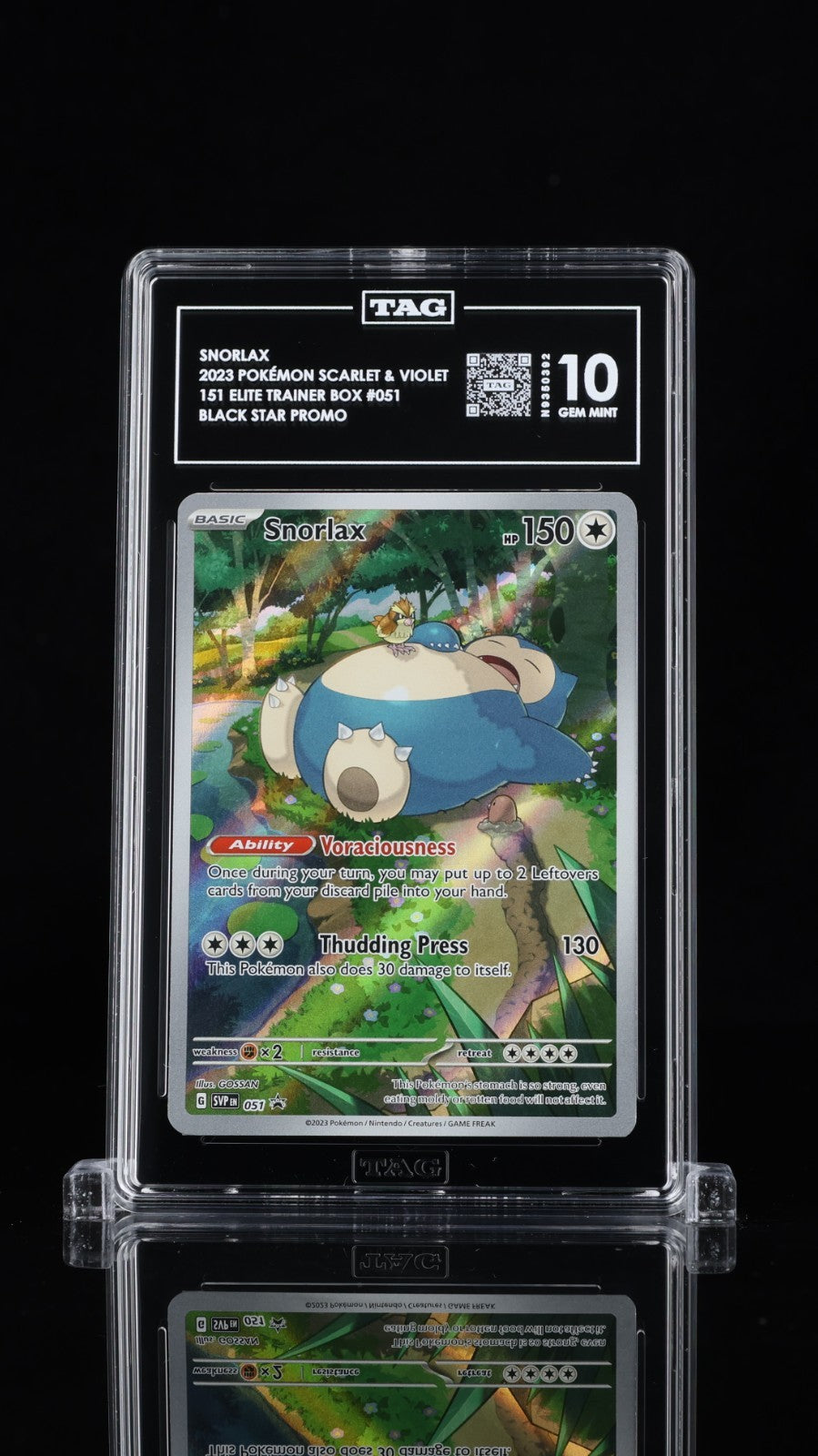 Pokemon Snorlax 051 Sv: Scarlet & Violet Promo Cards Holo TAG 10