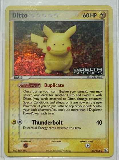 Pokemon TCG Ditto Pikachu 39/113 Reverse Holo EX Delta Species LP