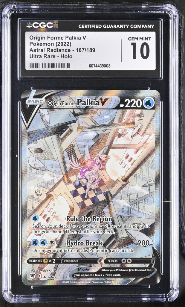 CGC 10 GEM MINT Origin Forme Palkia V 167/189 Alternate Art Astral Rare Pokemon