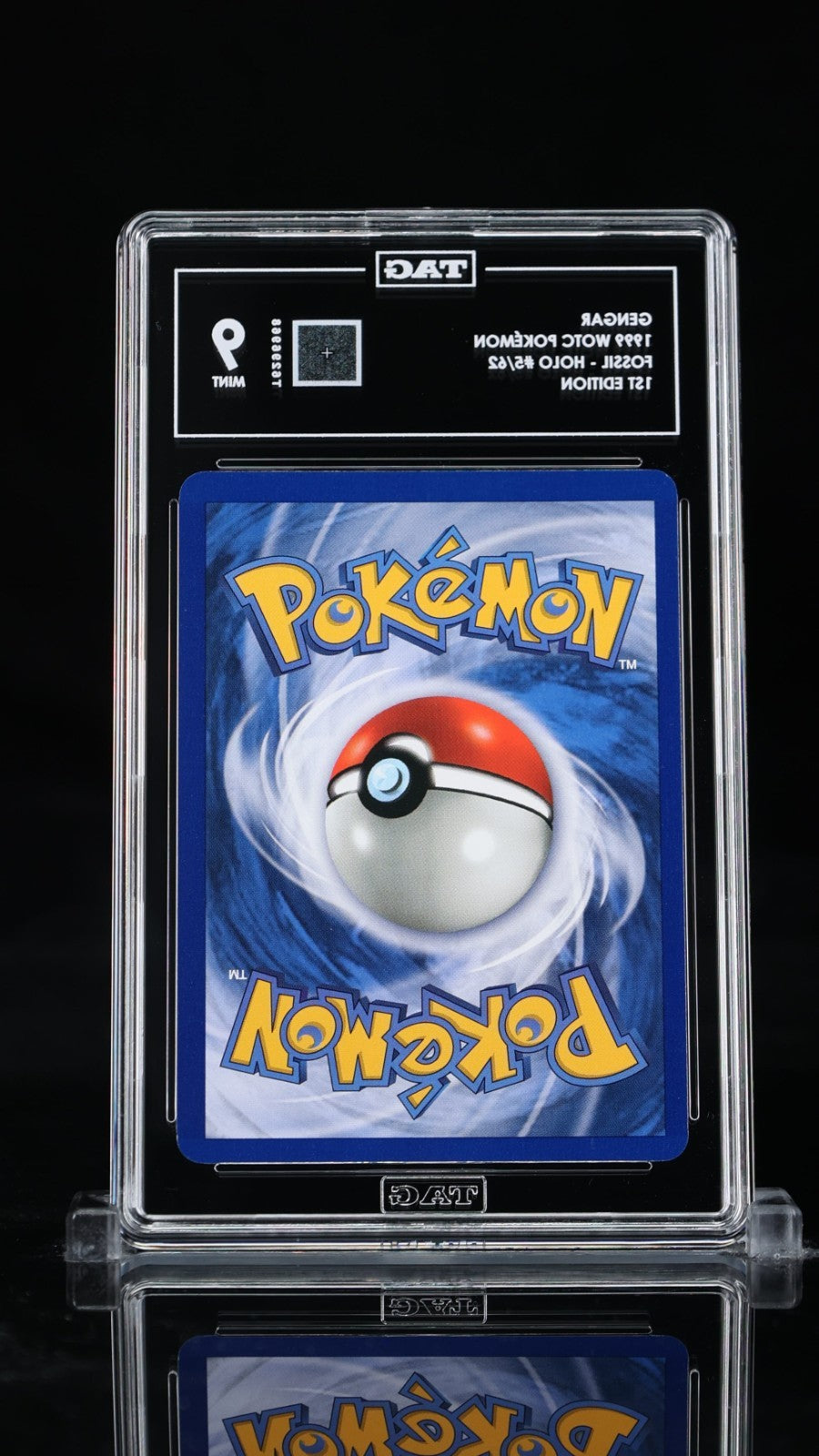 Gengar 5/62 1st Edition Fossil Holo TAG 9 Pokemon 1999