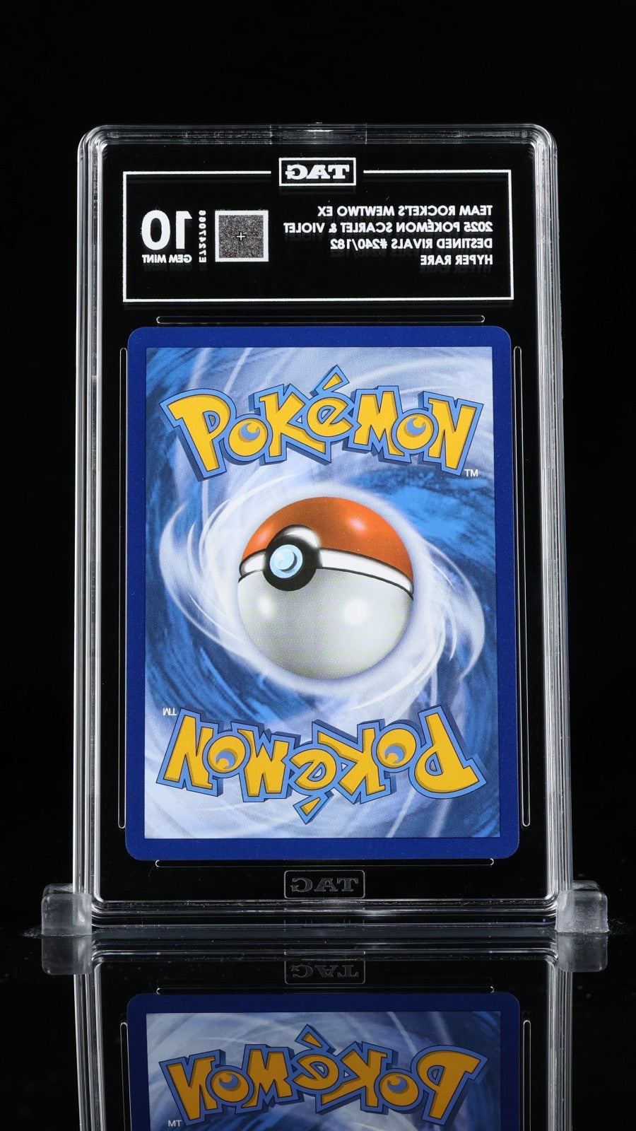 Pokemon PSA 10 Team Rocket's Mewtwo ex 240/182 Sv10: Destined Rivals Holo