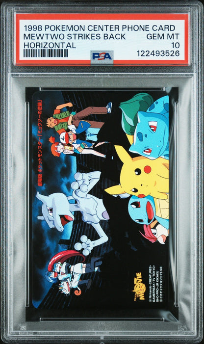 Pokemon Phone Card Pokemon Japanese Movie Mewtwo Strikes Back - PSA 10
