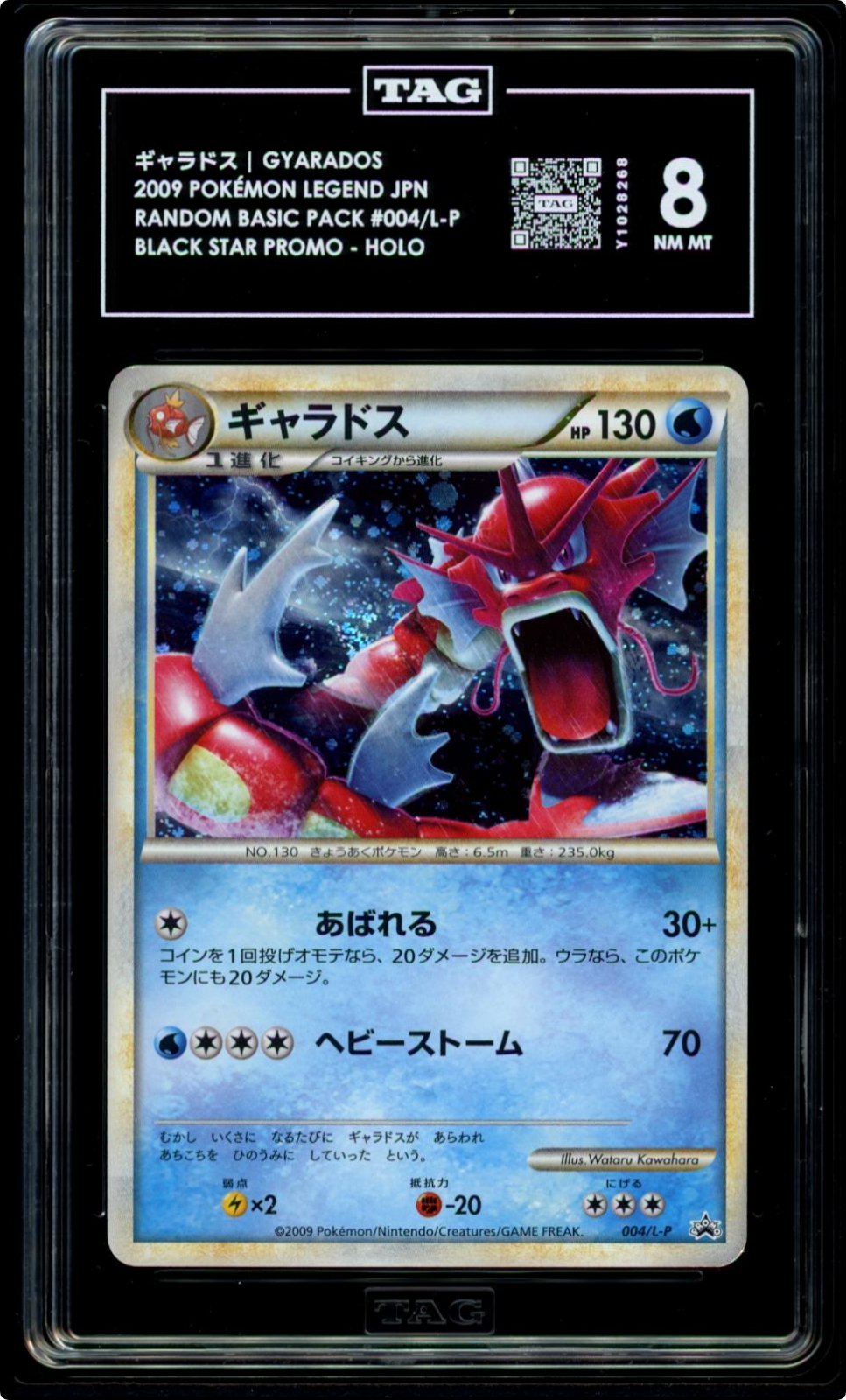 Japanese Pokemon Gyarados 004/L-P Random Basic Pack Legend Promo Holo TAG 8