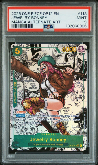Jewelry Bonney (118) (Manga) OP12-118 Legacy of the Master Foil ENGLISH PSA 9