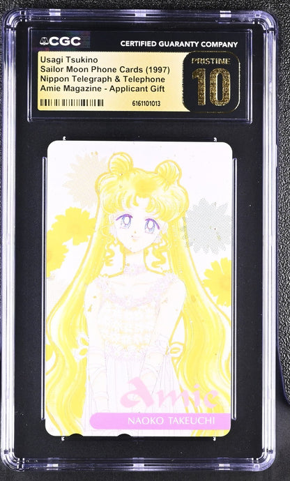 1997 Sailor Moon Phone Card Nippon Telegraph CGC Pristine 10 (POP 1)