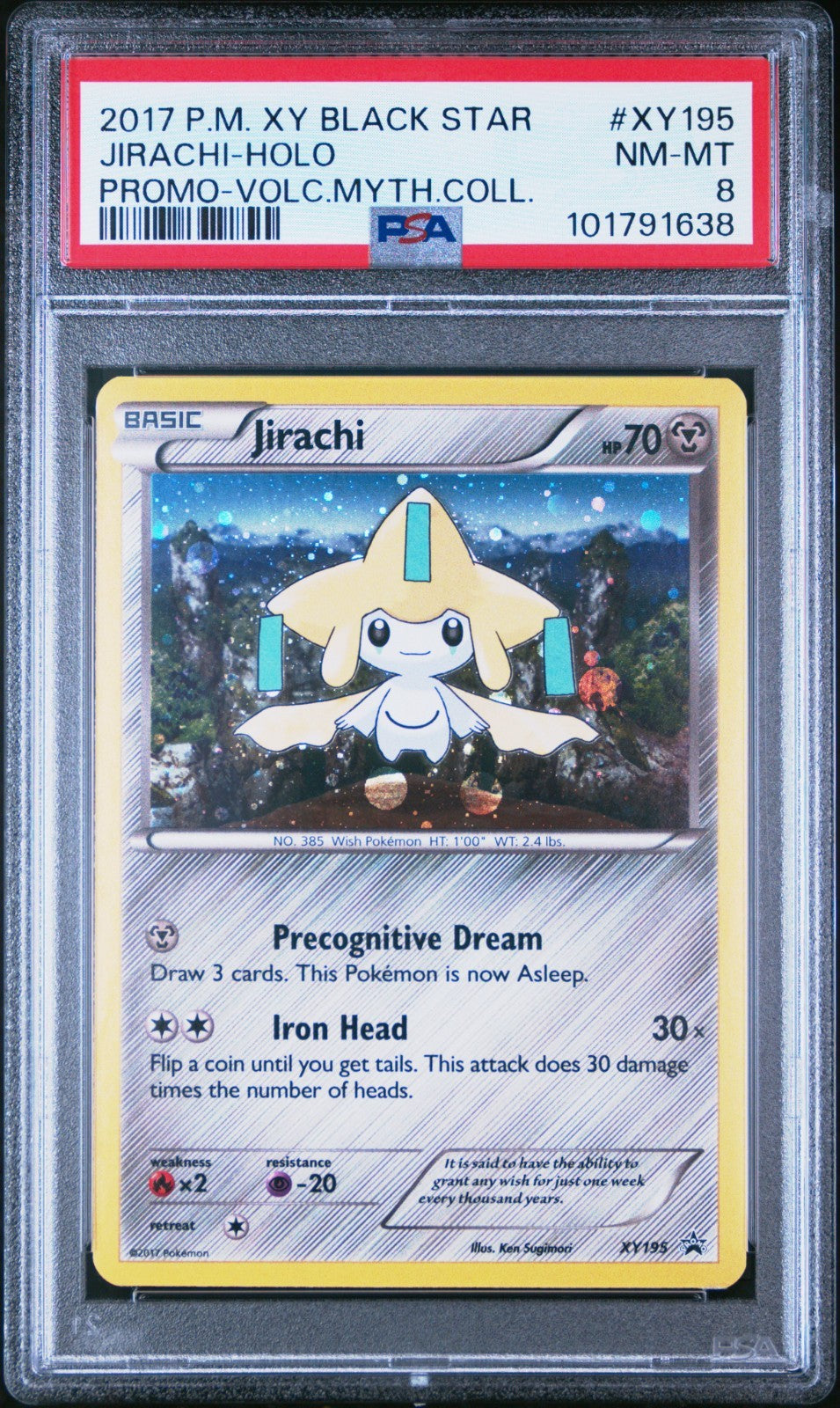 Jirachi Holo XY195 Black Star Promo PSA 8 Pokemon