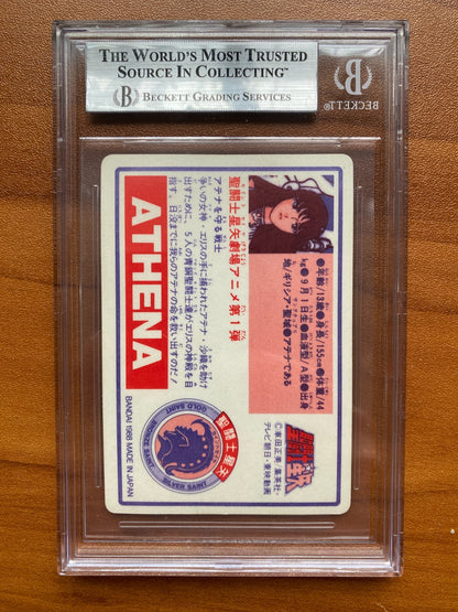 1988 Saint Seiya Carddass Volume 2 Athena Prism Holy Grail Rare BGS 8
