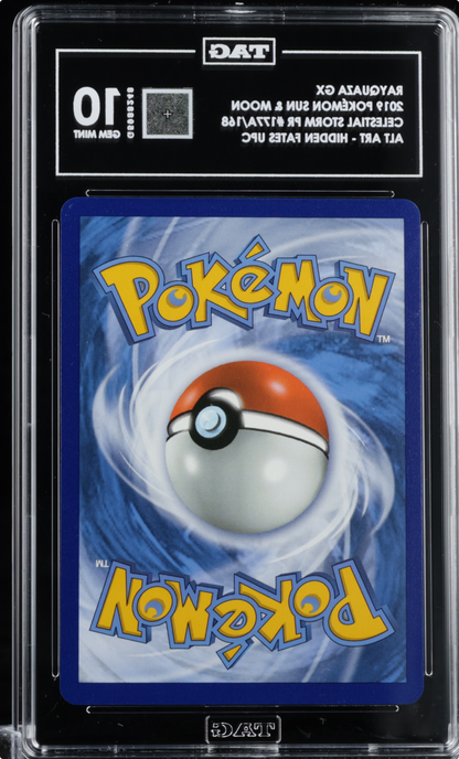 Pokemon TAG 10 Shiny Rayquaza GX 177a/168 Hidden Fates Premium Coll. Promo Card