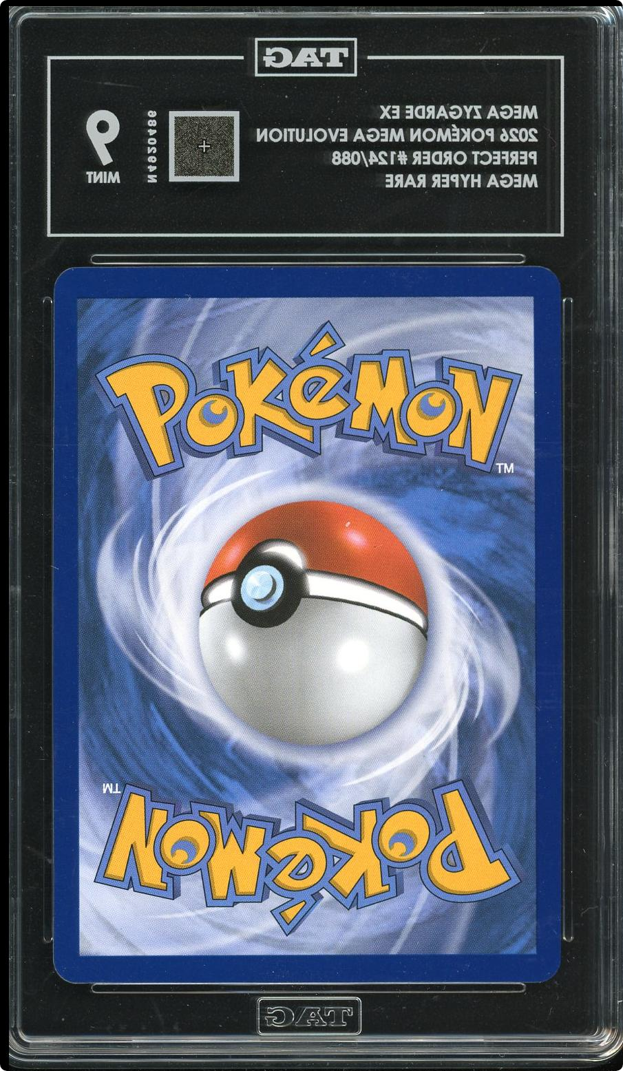 Mega Zygarde Ex 124/088 Me03: Perfect Order Holo Mega Hyper Rare TAG 9