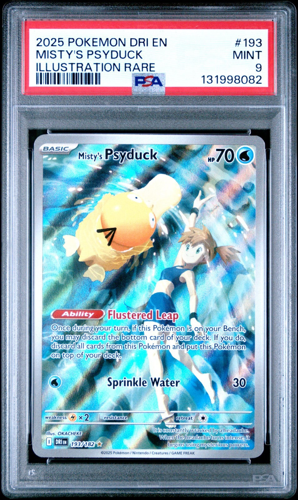 2025 Pokemon S&V Destined Rivals Misty's Psyduck #193/182 PSA 9