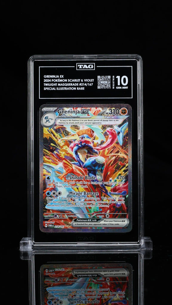 Pokemon 2024 Greninja ex 214/167 SIR Twilight Masquerade GEM MINT TAG 10