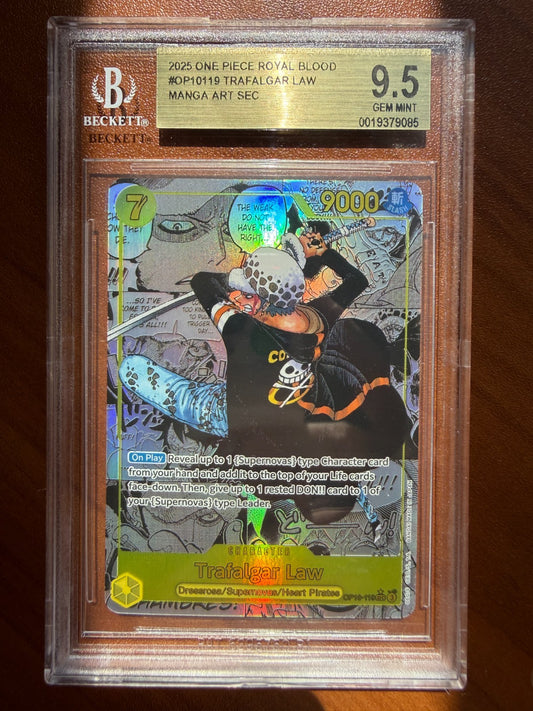 One Piece Manga Trafalgar Law OP10-119 Royal Blood BGS 9.5