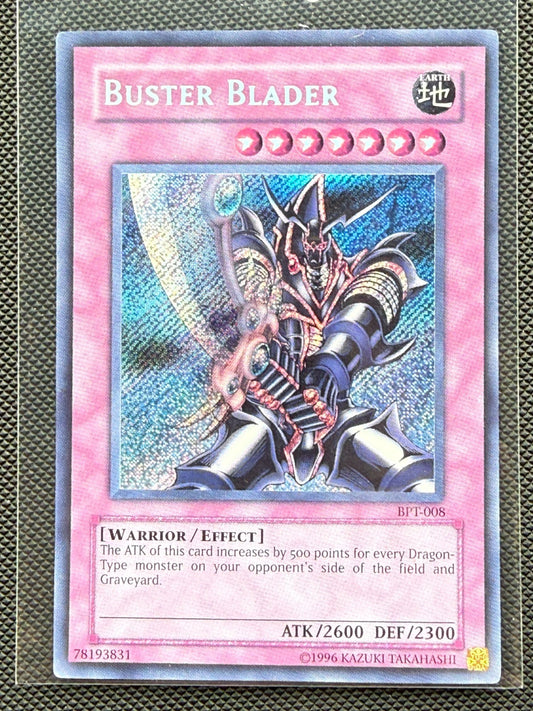 Buster Blader BPT-008 Yu-Gi-Oh Secret Rare Card Lightly Played LP Sun Faded