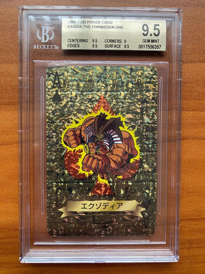 Yugioh TOEI Poker Card Exodia The Forbidden One Foil 1998 BGS 9.5 PSA