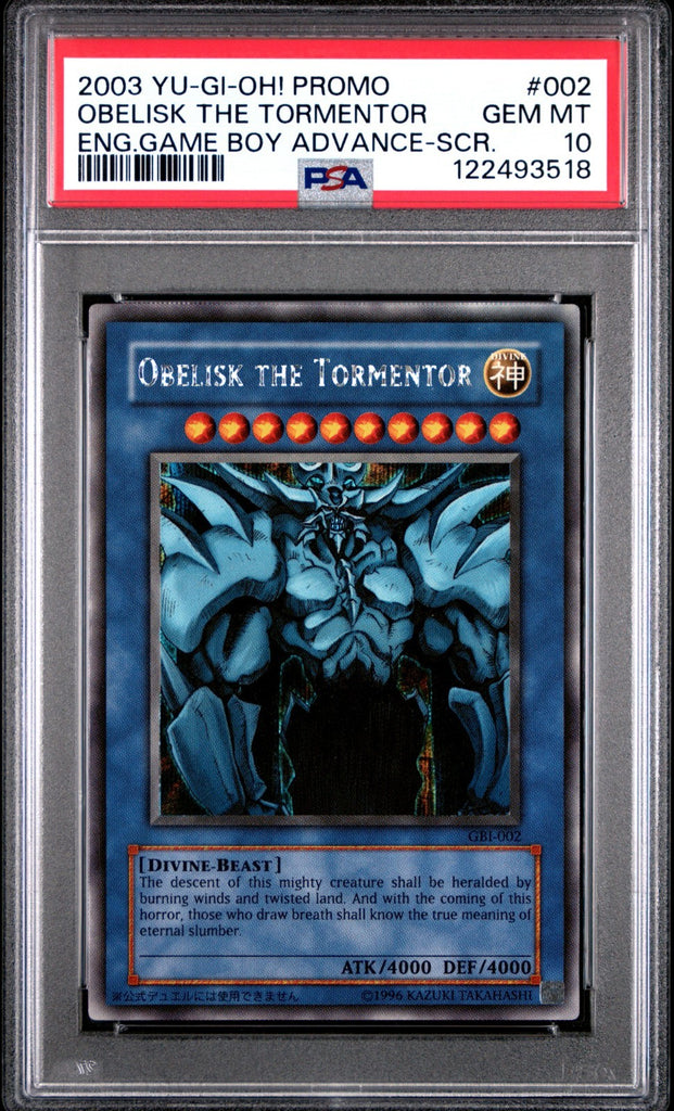 YuGiOh Obelisk the Tormentor Secret Rare PSA 10 GBI 002 English #2