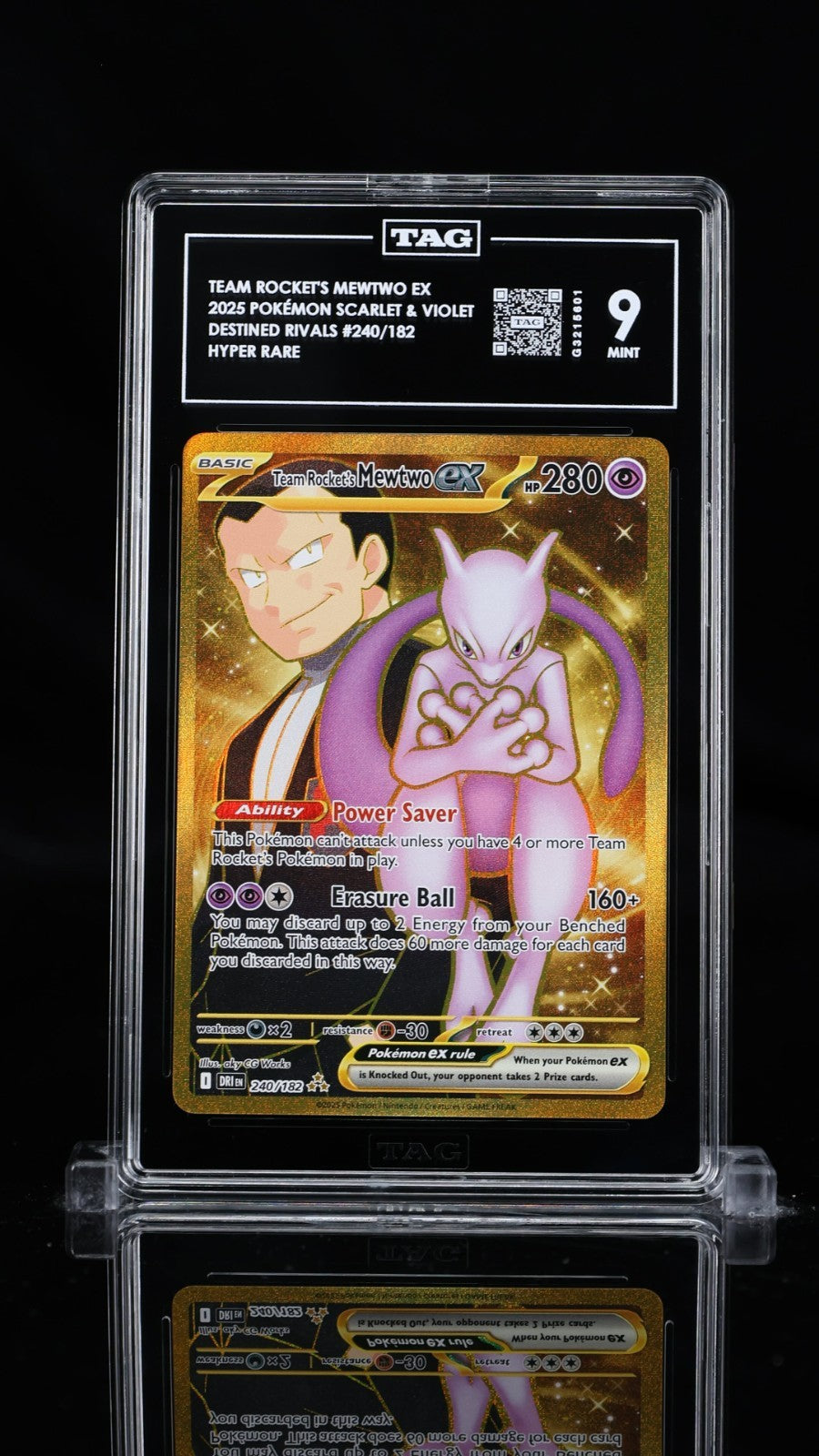 Pokemon Team Rocket's Mewtwo - Destined Rivals #240/182 - TAG 9