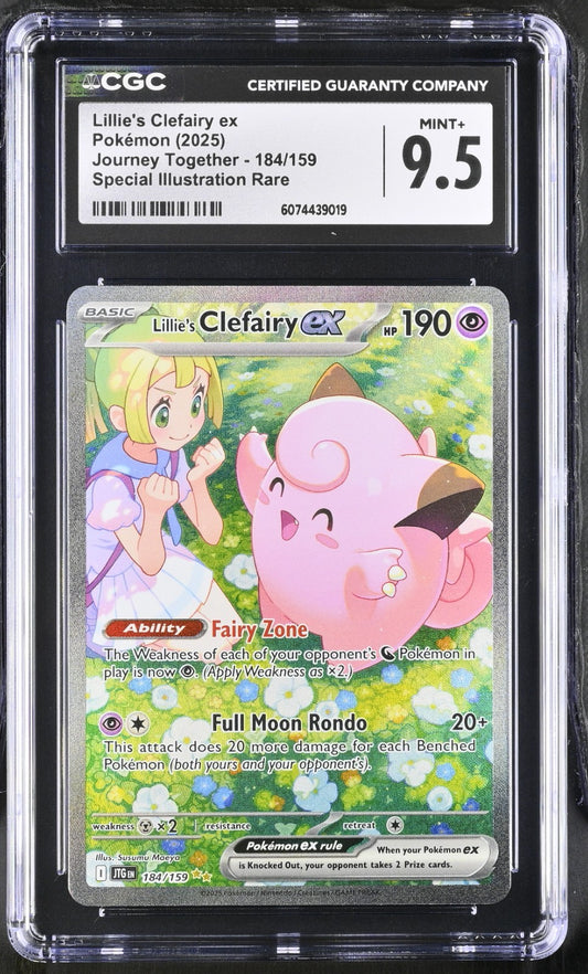 2025 Pokemon Scarlet & Violet Lillie's Clefairy ex #184/159 SIR CGC 9.5