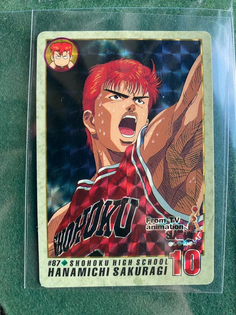 Bandai 1994 Japanese Carddass Slam Dunk #87 Hanamichi Sakuragi Prism NM