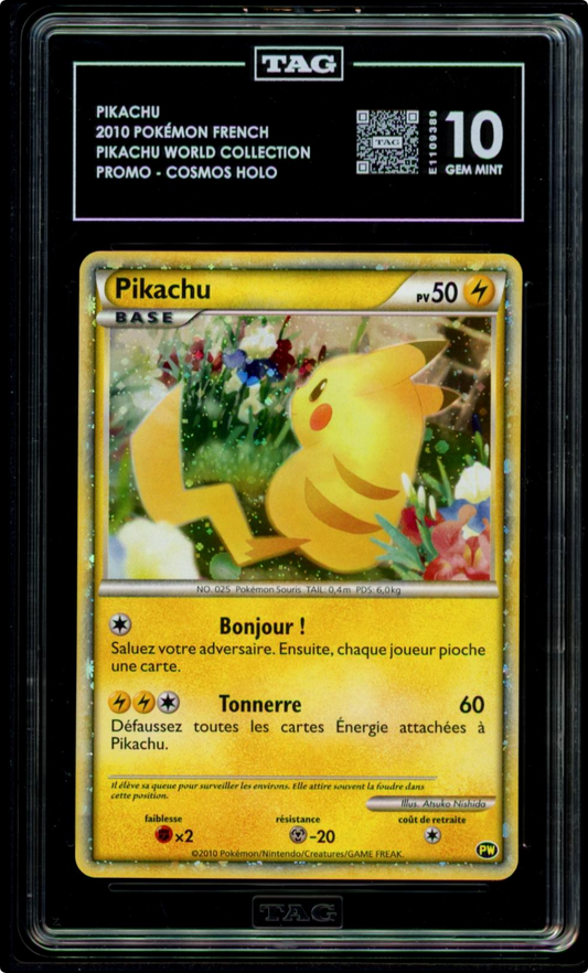 Pokemon 2010 Pikachu Holo World Collection French TAG 10