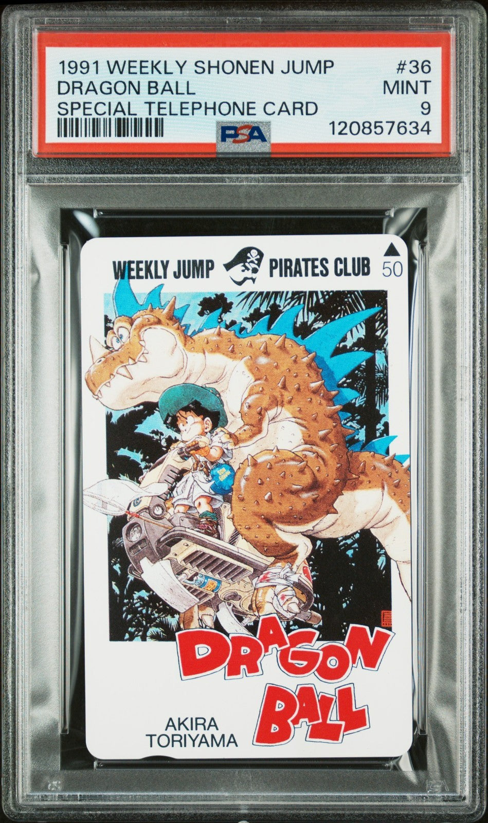 PSA 9 Dragon Ball Phone Card 1991 Weekly Shonen Jump #36 Akira Toriyama