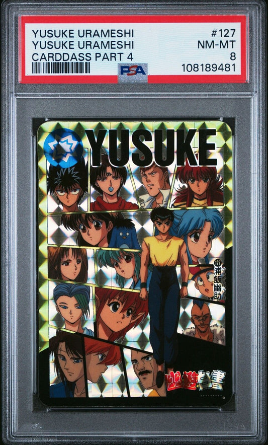 YUYU HAKUSHO CARDDASS PART 4 #127 YUSUKE URAMESHI TEAM PSA 8