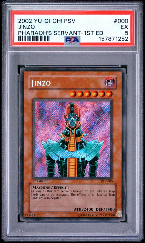 Yu-Gi-Oh! 2002 Pharaoh's Servant 1st Edition Jinzo PSV-000 PSA 5 English