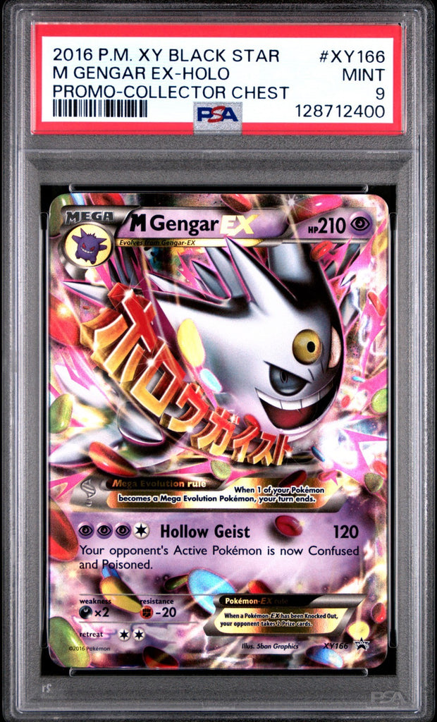 2016 POKEMON XY BLACK STAR PROMO COLLECTOR CHEST #XY166 M GENGAR EX-HOLO PSA 9