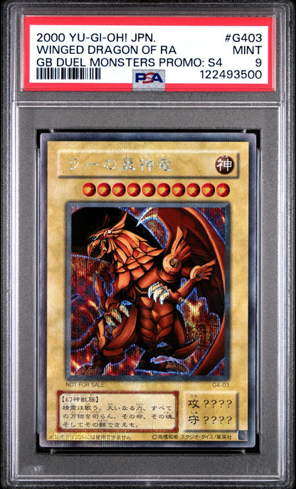 YUGIOH PSA 9 The Winged Dragon of Ra Secret Rare G4-03