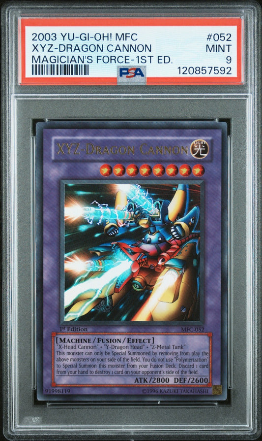 2003 YU-GI-OH! MFC-MAGICIAN'S FORCE 1ST ED #052 XYZ-DRAGON CANNON PSA 9