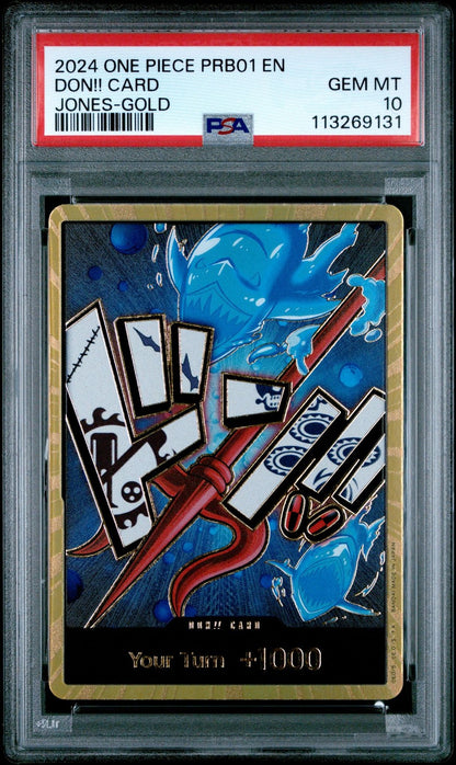 2024 One Piece - Hody Jones Gold Don English PRB-01 PSA 10 Premium Booster