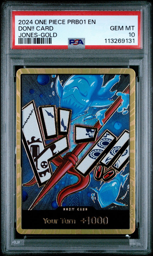 2024 One Piece - Hody Jones Gold Don English PRB-01 PSA 10 Premium Booster