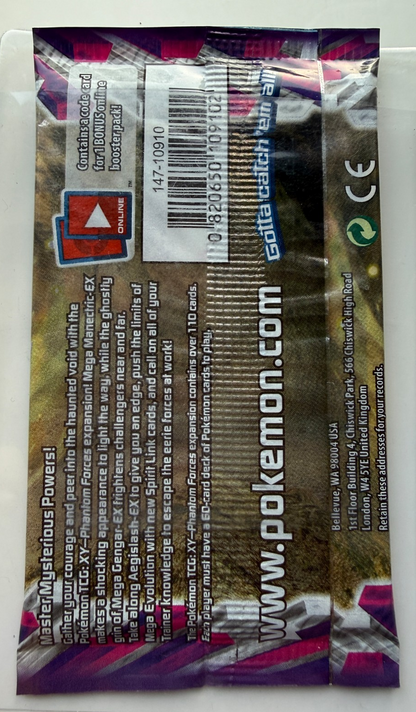 Pokemon "Phantom Forces" 10-Card Sealed Booster Pack (Aegislash)  X1